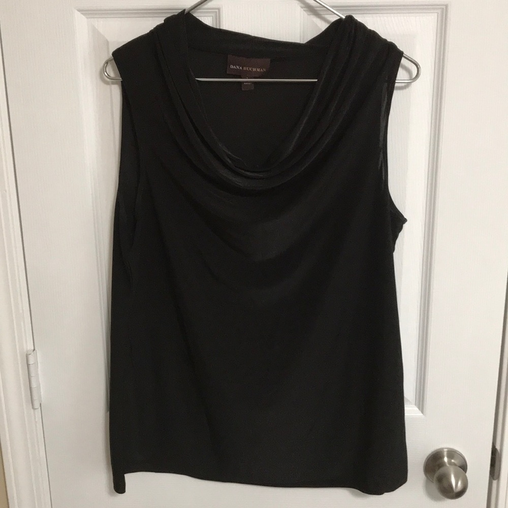 Dana Buchman black cowl top